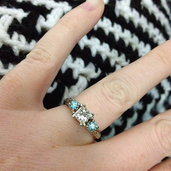 Colored Gemstone Engagement Ring from Caitlin Waskiewicz