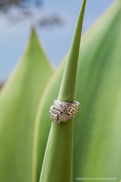 Three-Stone Engagement Ring & Wedding Band