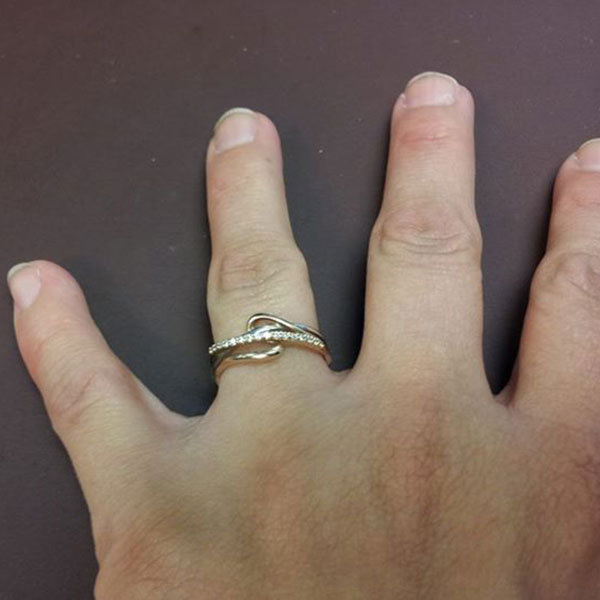 Sidestone Engagement Ring from Melina Vasquez