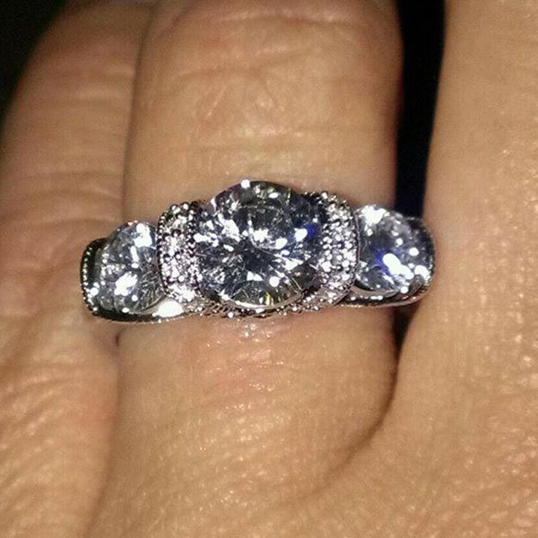Three Stone Engagement Ring from Melissa Towne Fanska