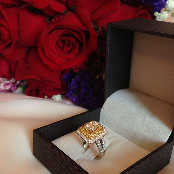 Colored Gemstone Engagement Ring from Pheobe Fong