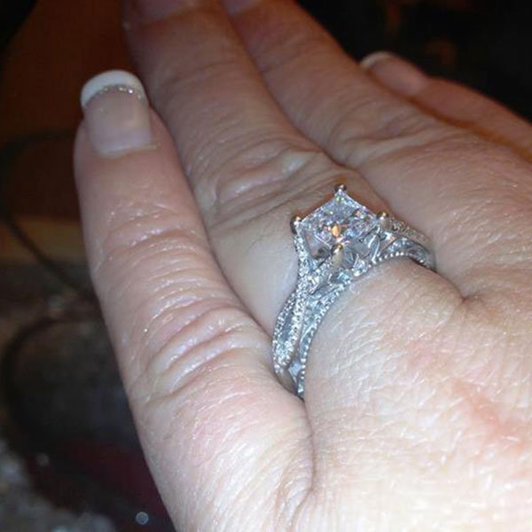 Sidestone Engagement Ring from Rebecca Simensen Deviney