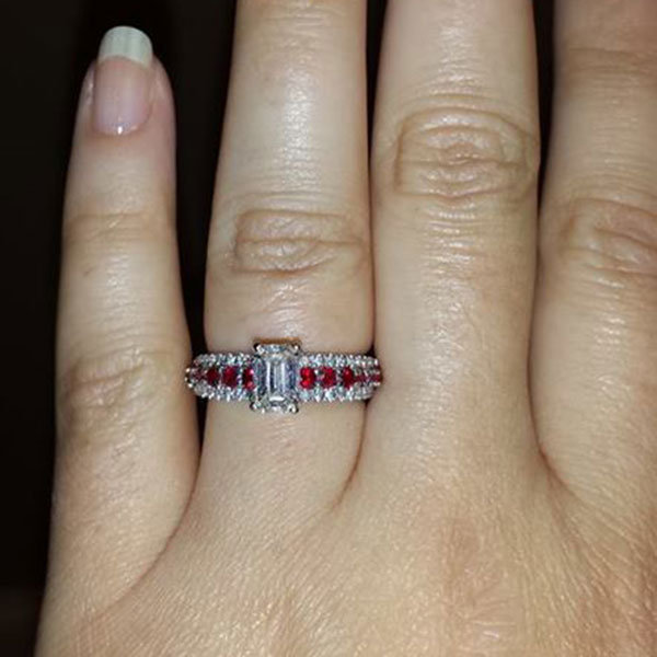 Colored Gemstone Engagement Ring from Shayna Schulze