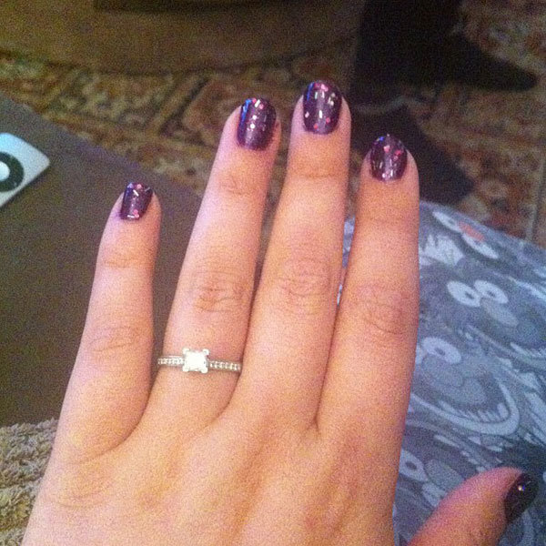 Sidestone Engagement Ring from Sophia Pearce