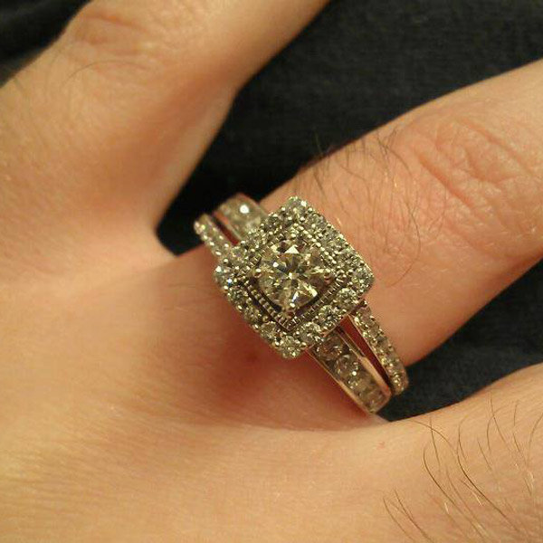 Halo Engagement Ring From Holli Hebert