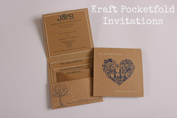 Intermediate: Rustic Kraft Pocketfold Invites