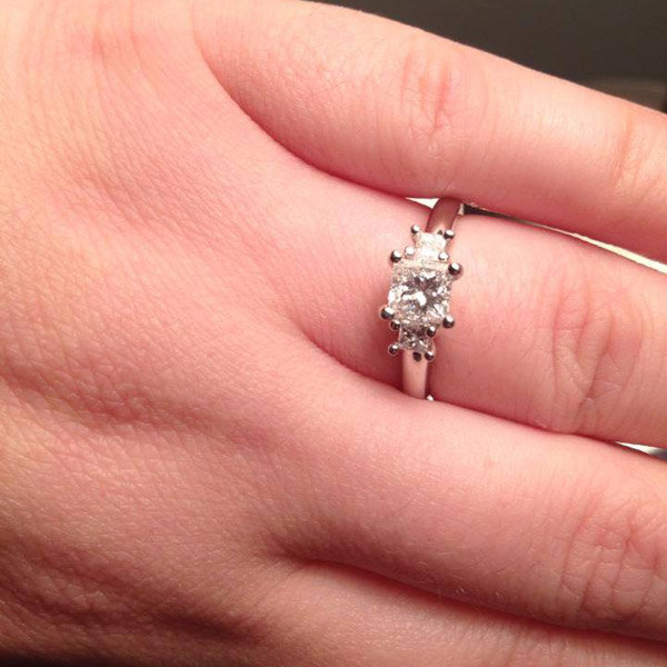 Three Stone Engagement Ring From Julia Mendel