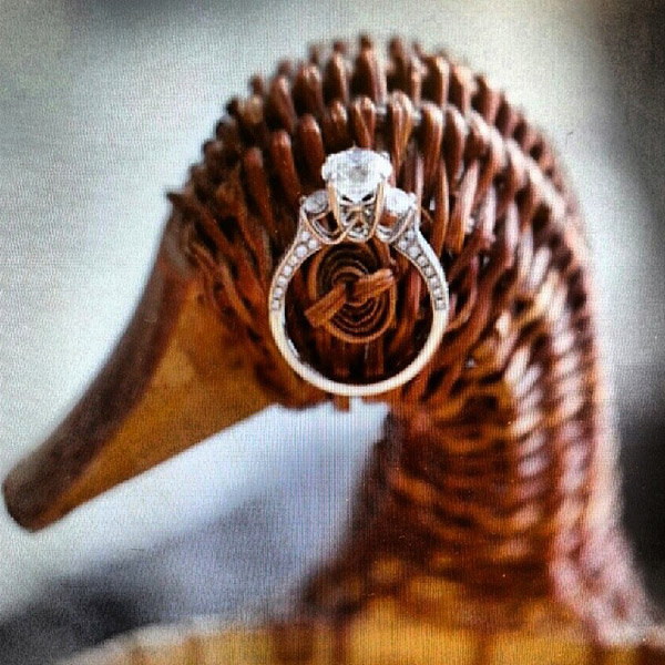 Three Stone Engagement Ring From Lilly Pham