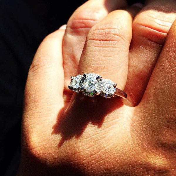 Three Stone Engagement Ring From Lorena Alaniz