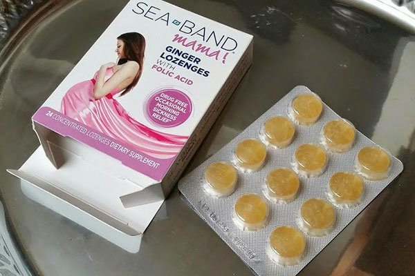 Tuck a few pregnancy nausea lozenges into your getting-ready bag. 