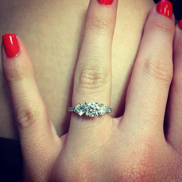 Three Stone Engagement Ring From Marisa