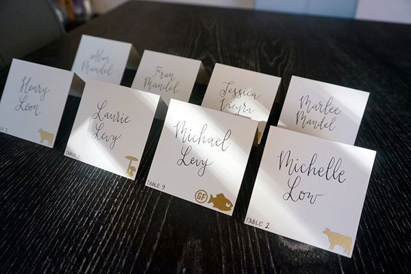 Make it easy for the servers to see your entrée choice.