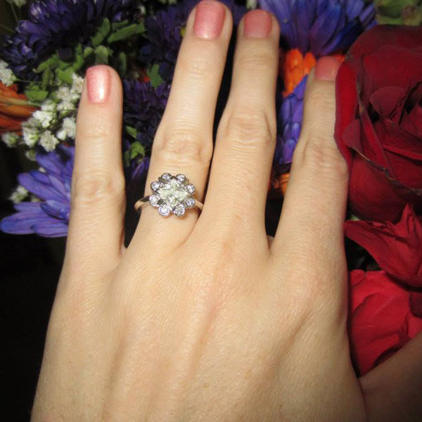 Colored Gemstone Engagement Ring From Nicole Knight