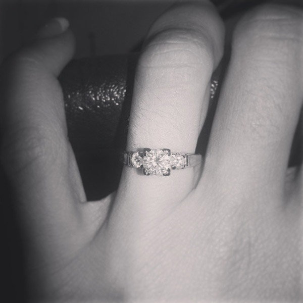 Three Stone Engagement Ring From Nicole Riel