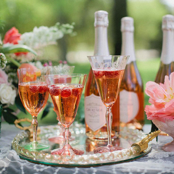 Consider serving a rose champagne.