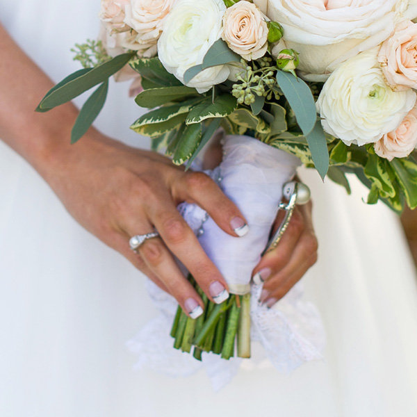 Silver Stripe French Manicure