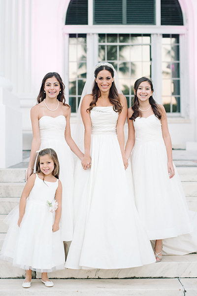 Bride With Junior Bridesmaids