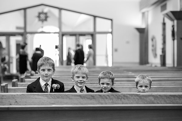 Lined Up at the House of Worship