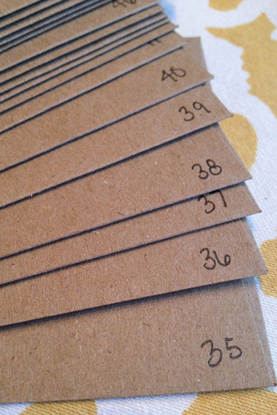  Number the back of your RSVP cards to correspond with your address document. 