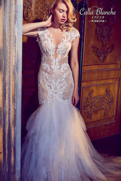 Calla Blanche Deep V Gown