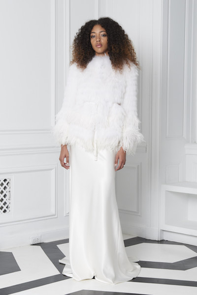 Monique Lhuillier Fur Coat