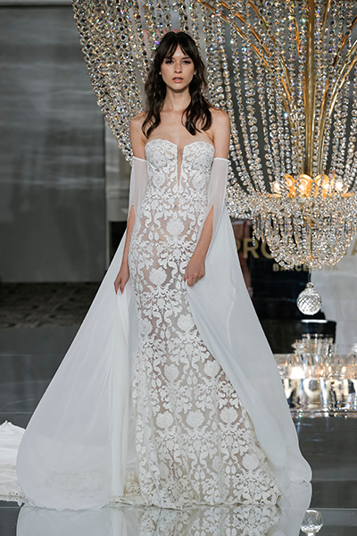 Pronovias Cold-Shoulder Cape