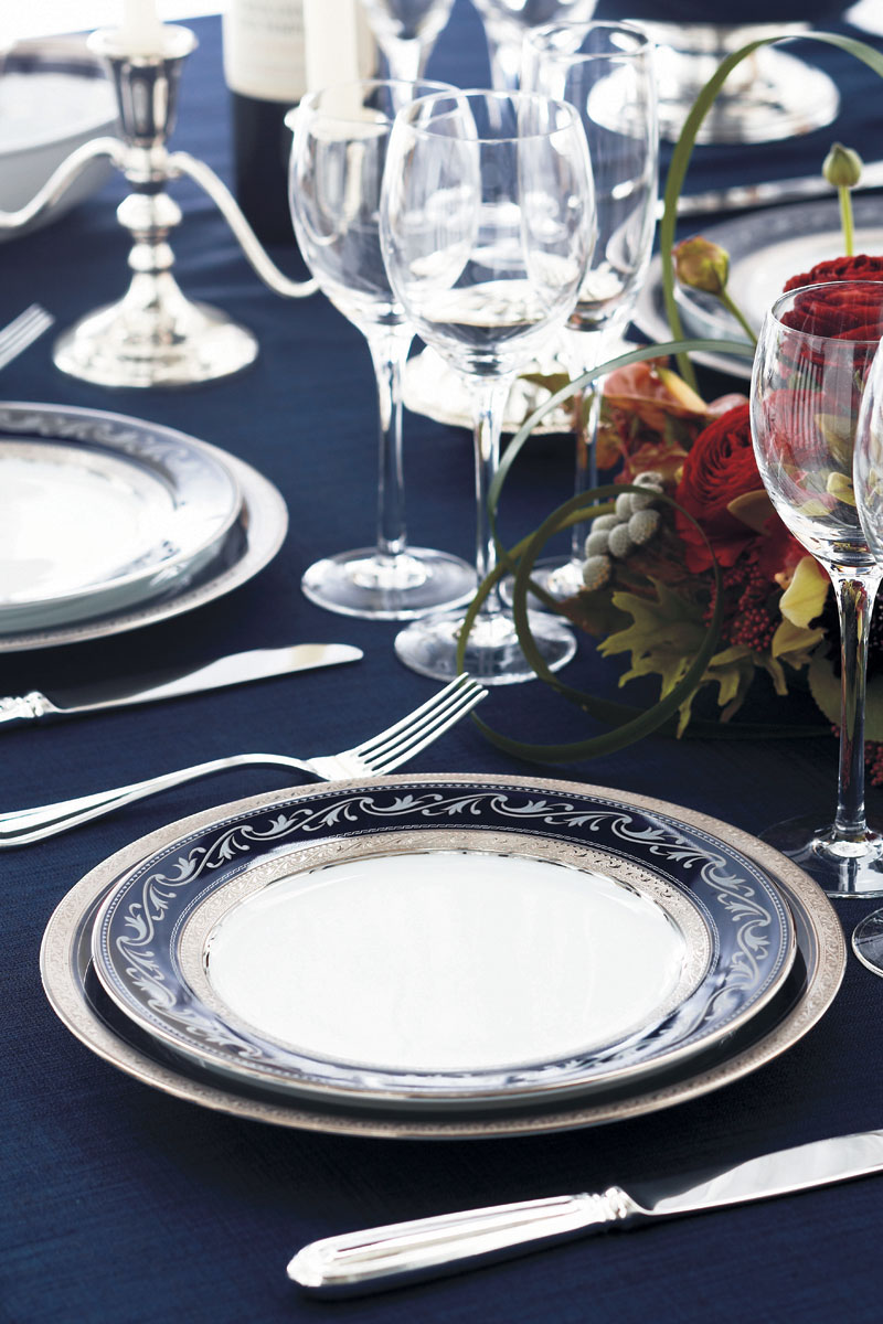 Noritake Crestwood Cobalt Platinum