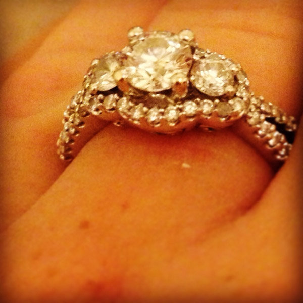 Three Stone Engagement Ring From Stephaine Clemmer