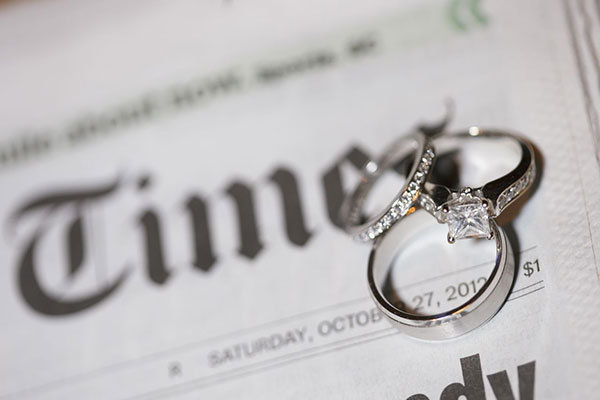 Solitaire Engagement Ring & Wedding Bands