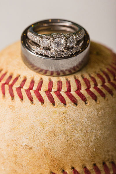 Three-Stone Engagement Ring & Wedding Bands