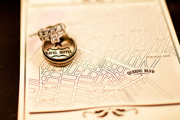 Three-Stone Engagement Ring & Wedding Bands