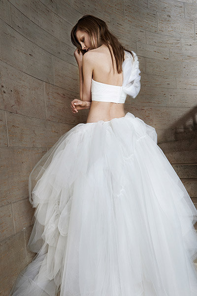 Vera Wang Crop Top Wedding Dress 9