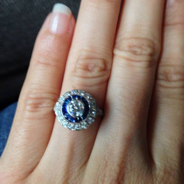 Colored Gemstone Engagement Ring From Vicky Mora