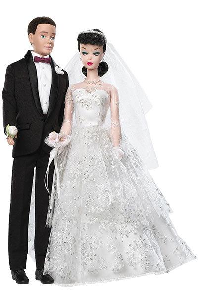 barbie doll with wedding dress