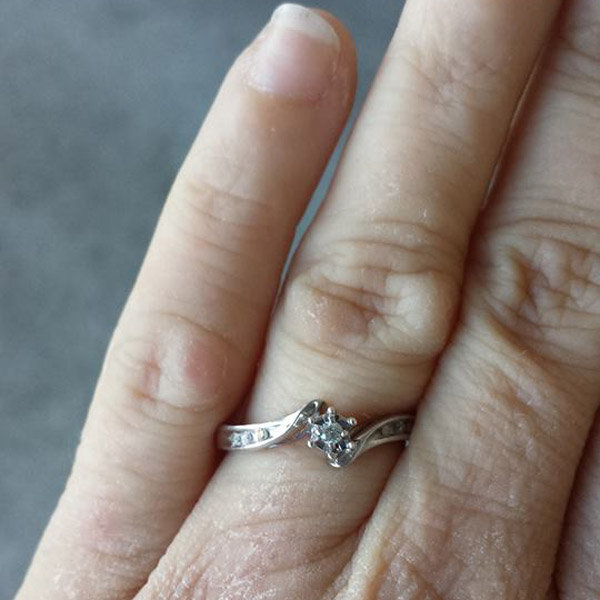 Sidestone Engagement Ring From Wendy Johnson