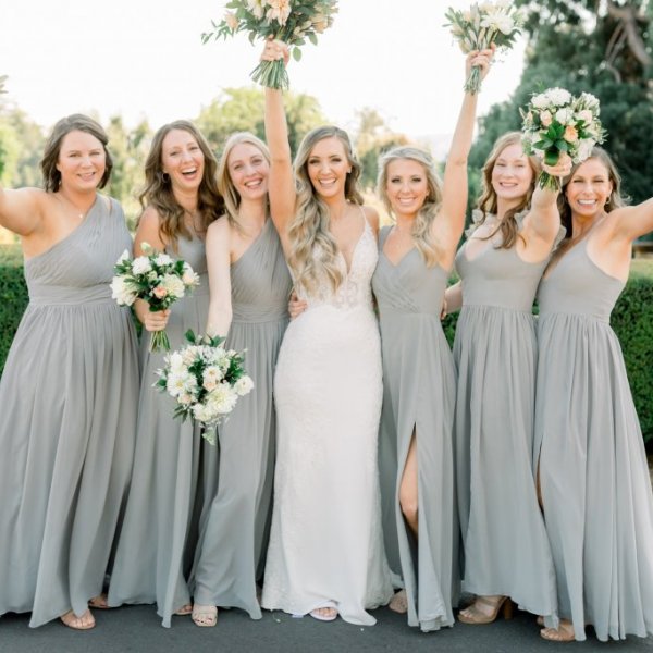 bride and bridesmaids