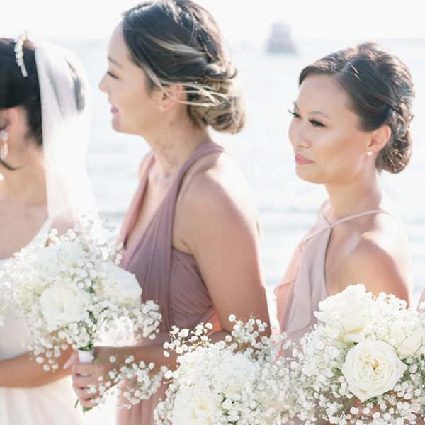 bride and bridesmaids