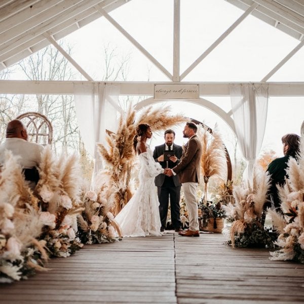 fall wedding ceremony