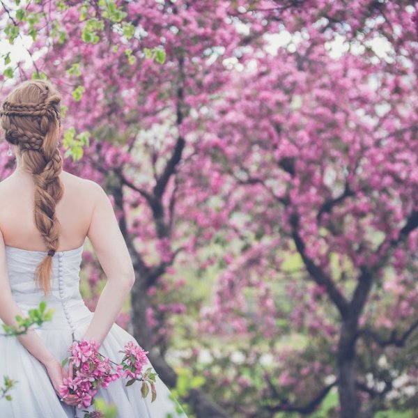 braided spring wedding hairstyle