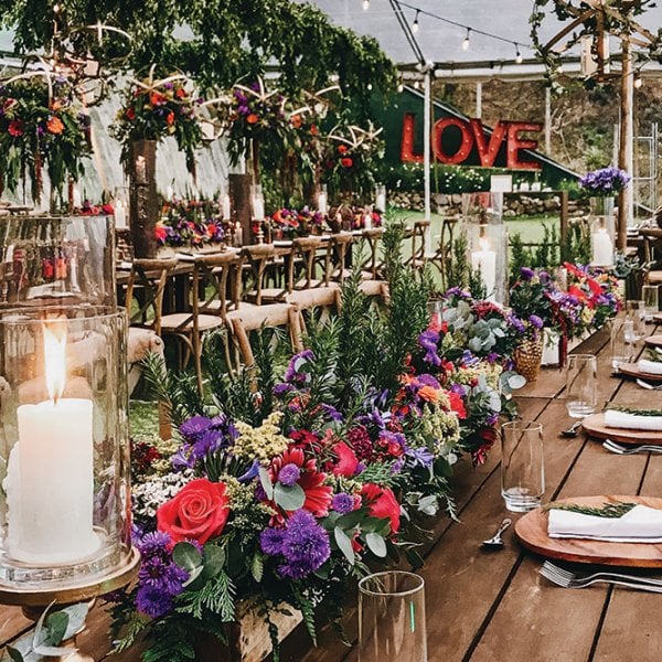 romantic wedding reception