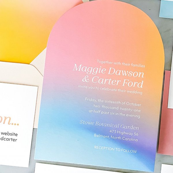 colorful wedding invitations