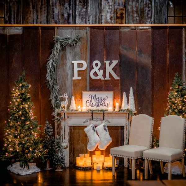 winter wedding reception