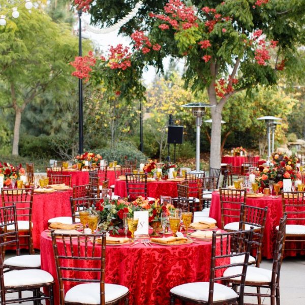 outdoor wedding reception