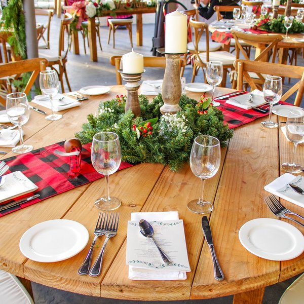 Winter wedding tablescape