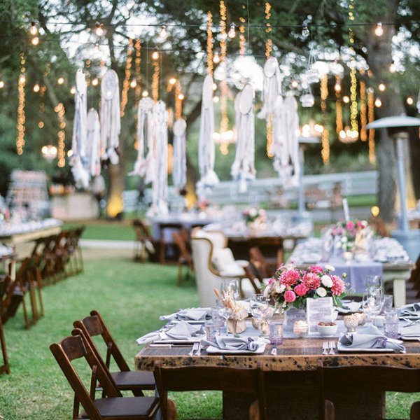 outdoor wedding reception