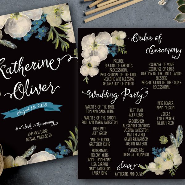 wedding ceremony program