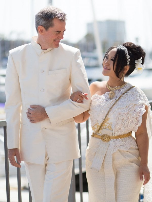 Coastal Elegance: Vicharin & Robert in Marina del Rey, CA