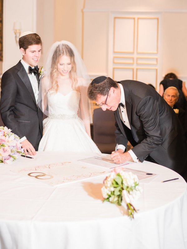 Signing the ketubah