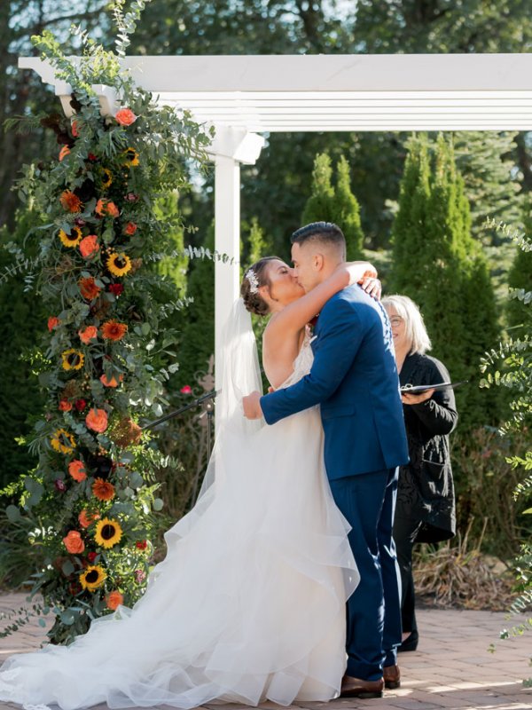 Jillian Max Ceremony Kiss