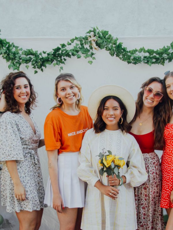 Lizzi And Mitch Real Wedding Bride And Friends